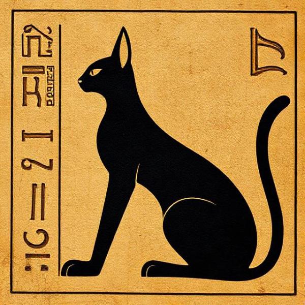 Древнеегипетский рельеф кошки — символ породы ориентальная кошка