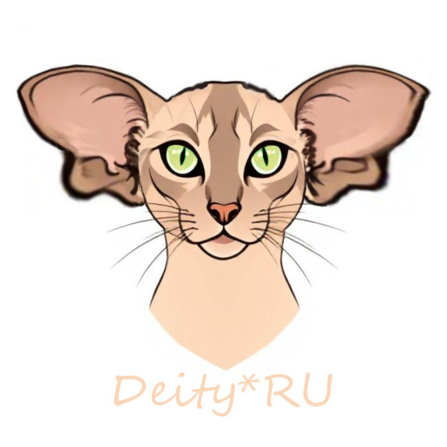 ориентальная кошка, логотип Deity*RU